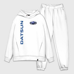Мужской костюм оверсайз Datsun логотип с эмблемой, цвет: белый