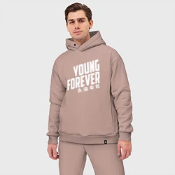 Мужской костюм оверсайз Young Forever, цвет: пыльно-розовый — фото 2