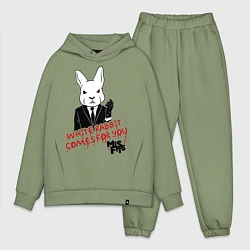 Мужской костюм оверсайз Misfits: White rabbit, цвет: авокадо