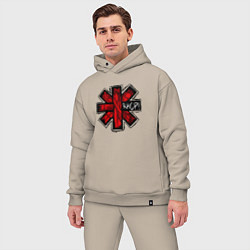 Мужской костюм оверсайз Red Hot Chili Peppers, цвет: миндальный — фото 2