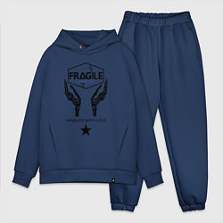 Мужской костюм оверсайз Fragile Express, цвет: тёмно-синий