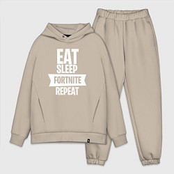 Мужской костюм оверсайз Eat Sleep Fortnite Repeat