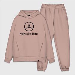 Мужской костюм оверсайз Logo Mercedes-Benz, цвет: пыльно-розовый