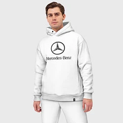 Мужской костюм оверсайз Logo Mercedes-Benz, цвет: белый — фото 2