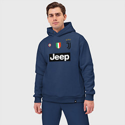 Мужской костюм оверсайз FC Juventus цвета тёмно-синий — фото 2