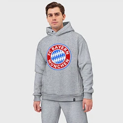 Мужской костюм оверсайз Bayern Munchen FC, цвет: меланж — фото 2