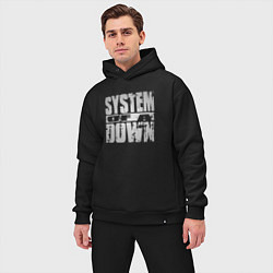 Мужской костюм оверсайз System of a Down, цвет: черный — фото 2