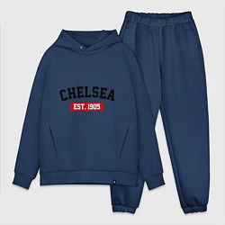 Мужской костюм оверсайз FC Chelsea Est. 1905, цвет: тёмно-синий