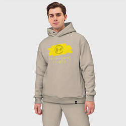Мужской костюм оверсайз 21 Top: Yellow Trench, цвет: миндальный — фото 2