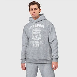 Мужской костюм оверсайз Liverpool: Football Club, цвет: меланж — фото 2