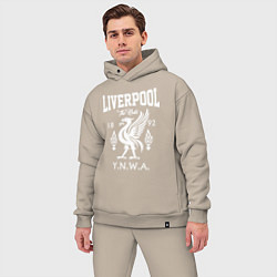 Мужской костюм оверсайз Liverpool YNWA, цвет: миндальный — фото 2