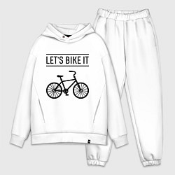 Мужской костюм оверсайз Lets bike it, цвет: белый