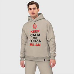 Мужской костюм оверсайз Keep Calm & Forza Milan, цвет: миндальный — фото 2