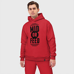 Мужской костюм оверсайз Mid or feed, цвет: красный — фото 2