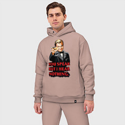 Мужской костюм оверсайз Gatsby: You Speak, цвет: пыльно-розовый — фото 2