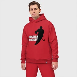 Мужской костюм оверсайз Russian Red Hockey, цвет: красный — фото 2