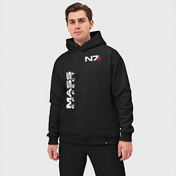 Мужской костюм оверсайз MASS EFFECT N7, цвет: черный — фото 2