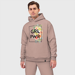 Мужской костюм оверсайз GRL PWR, цвет: пыльно-розовый — фото 2