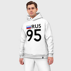 Мужской костюм оверсайз RUS 95, цвет: белый — фото 2