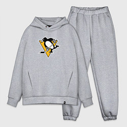 Мужской костюм оверсайз Pittsburgh Penguins: Evgeni Malkin цвета меланж — фото 1