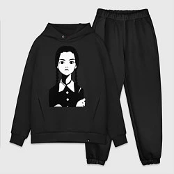 Мужской костюм оверсайз Wednesday Addams, цвет: черный