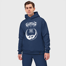 Мужской костюм оверсайз GHOSTEMANE НА СПИНЕ, цвет: тёмно-синий — фото 2