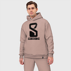 Мужской костюм оверсайз Scorpions logo, цвет: пыльно-розовый — фото 2