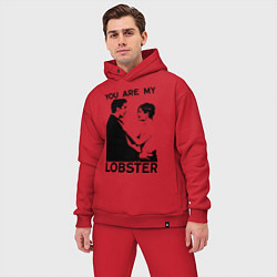 Мужской костюм оверсайз You are My Lobster цвета красный — фото 2
