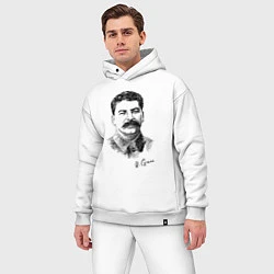 Мужской костюм оверсайз Товарищ Сталин, цвет: белый — фото 2