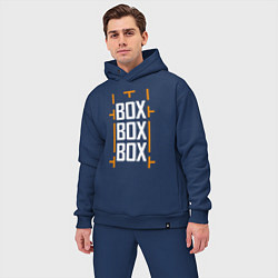Мужской костюм оверсайз Box box box, цвет: тёмно-синий — фото 2