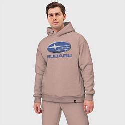 Мужской костюм оверсайз SUBARU, цвет: пыльно-розовый — фото 2