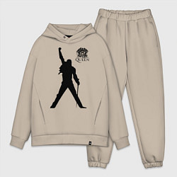 Мужской костюм оверсайз Queen двусторонняя, цвет: миндальный