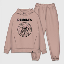 Мужской костюм оверсайз RAMONES, цвет: пыльно-розовый