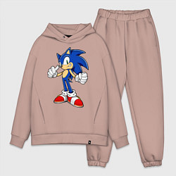 Мужской костюм оверсайз Sonic, цвет: пыльно-розовый