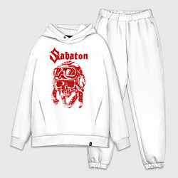Мужской костюм оверсайз Sabaton, цвет: белый