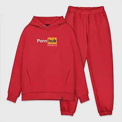 Мужской костюм оверсайз PornHub premium, цвет: красный