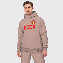 Мужской костюм оверсайз СССР, цвет: пыльно-розовый — фото 2