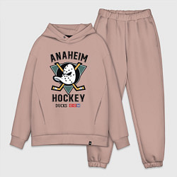 Мужской костюм оверсайз ANAHEIM DUCKS, цвет: пыльно-розовый