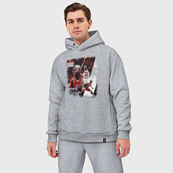 Мужской костюм оверсайз ПОСЛЕДНИЙ ТАНЕЦ, цвет: меланж — фото 2