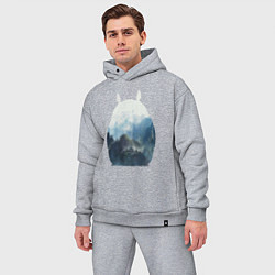 Мужской костюм оверсайз Тоторо, цвет: меланж — фото 2