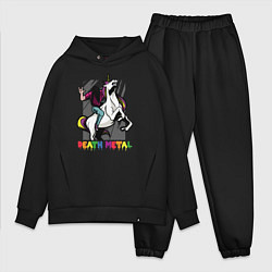 Мужской костюм оверсайз Death Metal Unicorn, цвет: черный