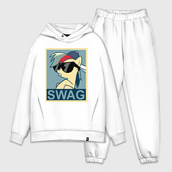 Мужской костюм оверсайз Rainbow Dash swag, цвет: белый