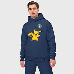 Мужской костюм оверсайз Pokemon pikachu 1, цвет: тёмно-синий — фото 2