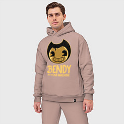 Мужской костюм оверсайз Bendy And The Ink Machine, цвет: пыльно-розовый — фото 2