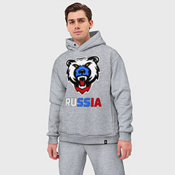 Мужской костюм оверсайз Русский медведь, цвет: меланж — фото 2