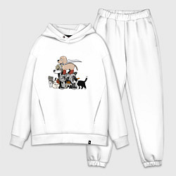 Мужской костюм оверсайз One Punch Man, цвет: белый