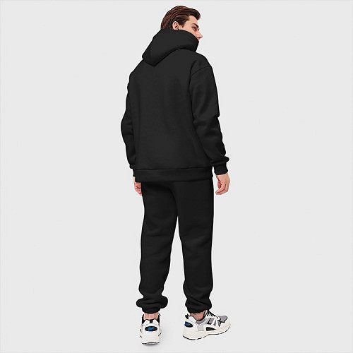 Мужской костюм оверсайз Pop Cat / Черный – фото 4
