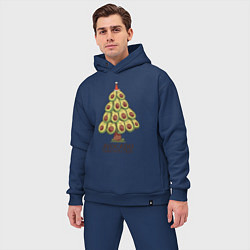 Мужской костюм оверсайз Avocado Christmas Tree, цвет: тёмно-синий — фото 2