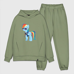 Мужской костюм оверсайз Pony - Rainbow Dash, цвет: авокадо