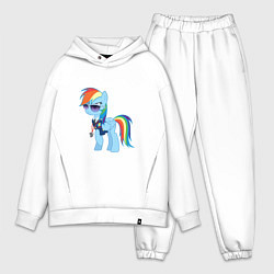 Мужской костюм оверсайз Pony - Rainbow Dash, цвет: белый